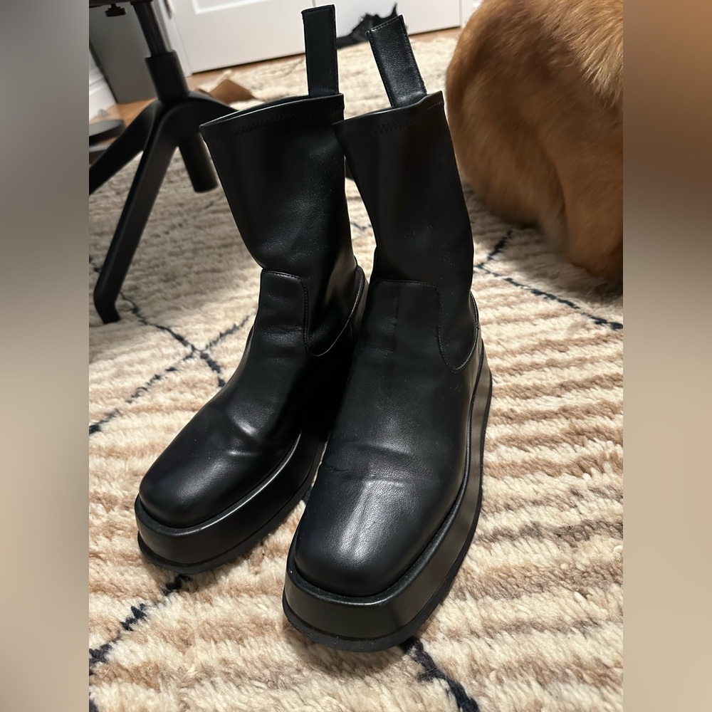 Gia Borghini x RHW ankle flat boot